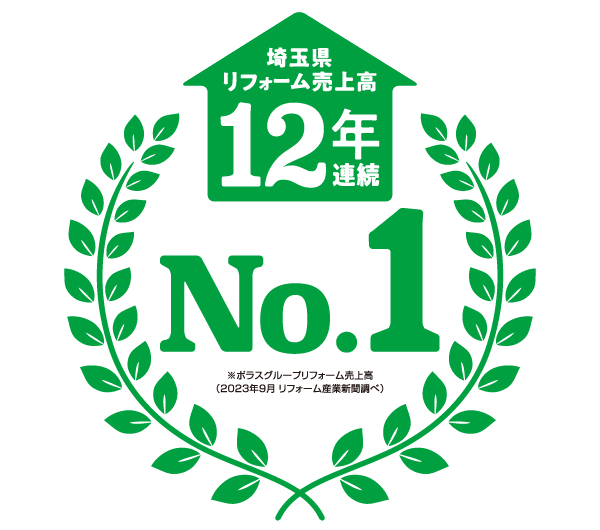 リフォーム売上高埼玉県で12年連続No.1