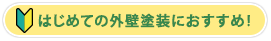はじめての外壁塗装におすすめ!