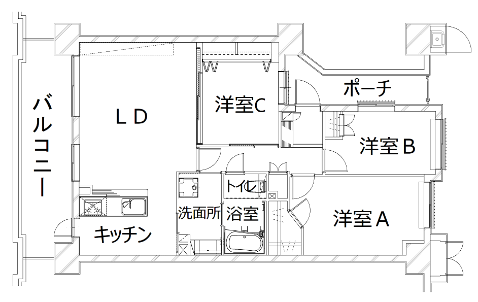 Vol.98全体の明るさと家事効率を考えた、家族3人それぞれ快適に過ごせる空間