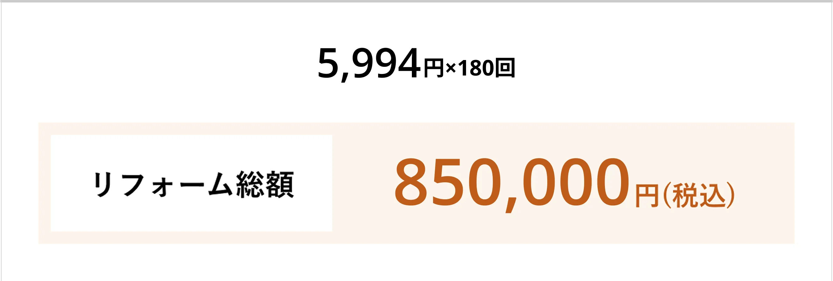 リフォーム総額800,000円